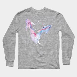 Pisces Galaxy Watercolor Long Sleeve T-Shirt